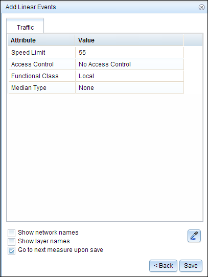 Add Linear Events with user-configured attributes